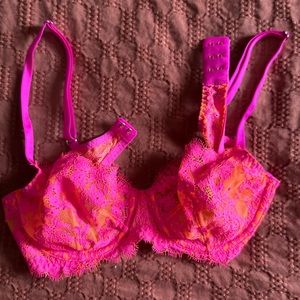 hot pink and orange VS bra